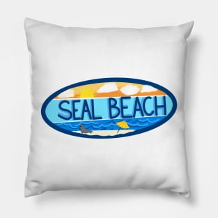 Surfboard Seal Beach, California Pillow