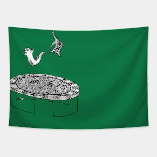 Otters on a Trampoline Tapestry