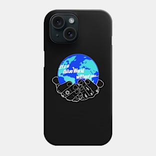 Blue World Large Logo Dark Phone Case