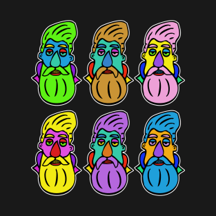 6 Hipster Heads T-Shirt