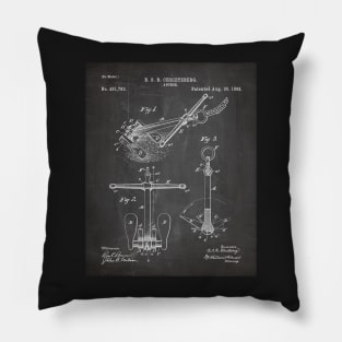 Ships Anchor Patent - Anchor Art - Black Chalkboard Pillow