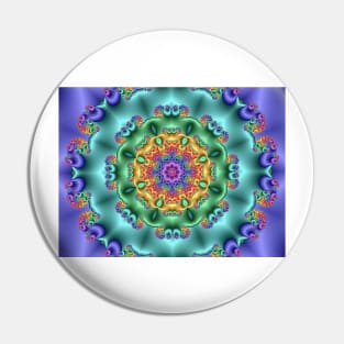 Pastel Flower Kaleidoscope Pin