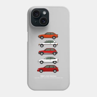 1980's hot hatch classic car collection Phone Case