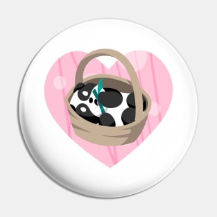 Panda in a Basket Pin