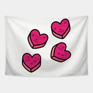 Xaden Red Hearts Tapestry