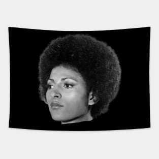 Pam Grier, Black Queen, Retro Black Film Actress Tapestry