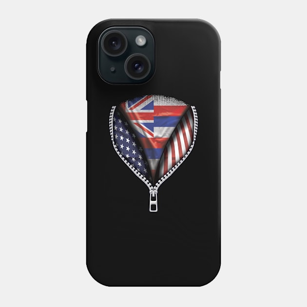 Hawaiian Flag  Hawaii Flag American Flag Zip Down - Gift for Hawaiian From Hawaii Phone Case by Country Flags