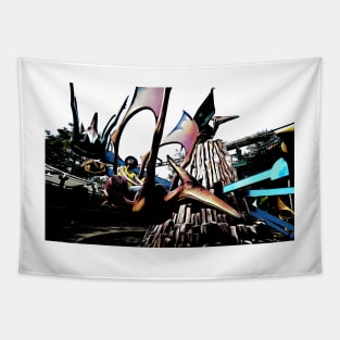 Riding Pterodactyls Tapestry