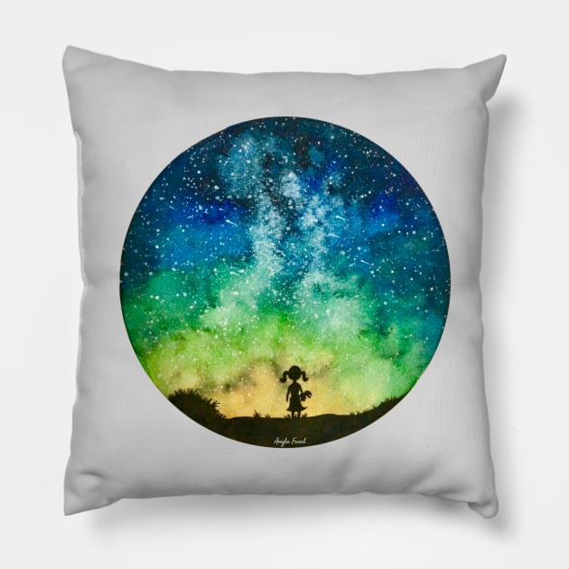 Wonderous Little Girl Pillow by amyliafaizalart