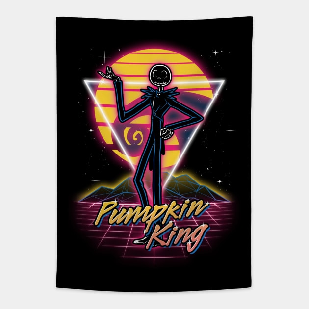 Retro Pumpkin King Tapestry by Olipop