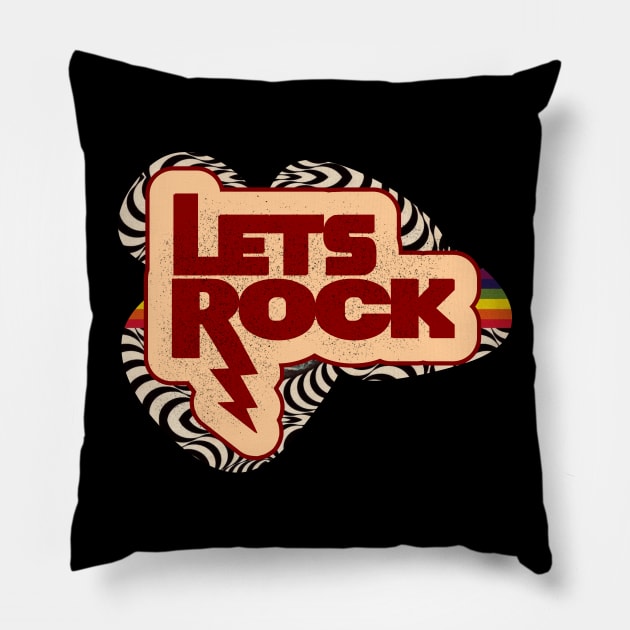 Let's Rock Pillow by theplaidplatypusco