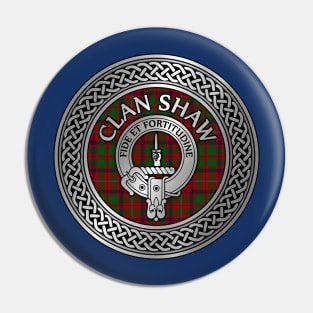 Clan Shaw Crest & Tartan Knot Pin