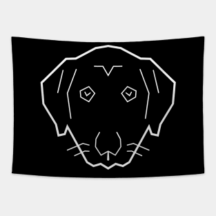 Line Art Dog Tapestry