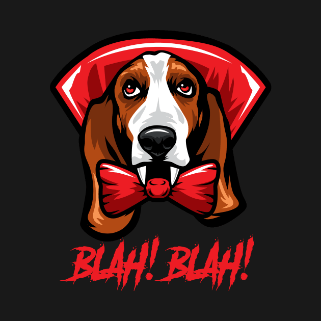 Halloween Basset Hound Vampire by IPRINT