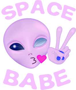 Space Babe - Pink Magnet