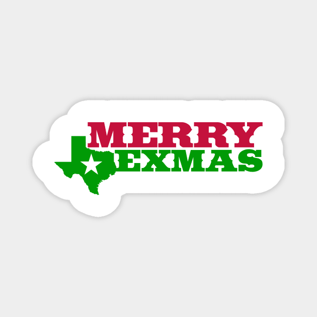 Merry TEXmas - Red & Green Magnet by BRAVOMAXXX