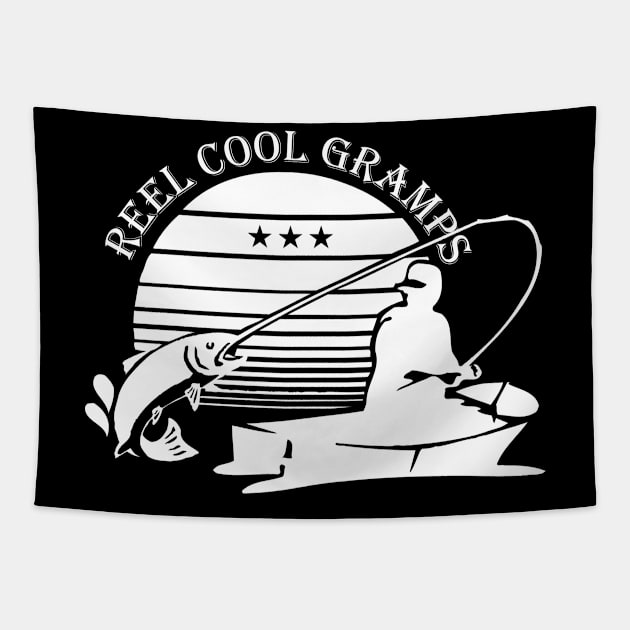 Fishing Gramps - Reel Cool Gramps Tapestry by KC Happy Shop