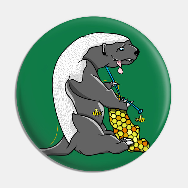 Cartoon Honey Badger Honey Badger Pin Teepublic With tenor, maker of gif keyboard, add popular honey badger animated gifs to your conversations. cartoon honey badger