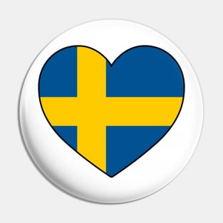 Heart - Sweden Pin