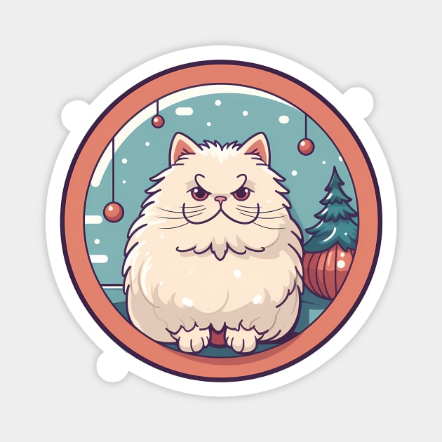 Persian Cat Xmas  Ornament, Love Cats Magnet by logiamerch