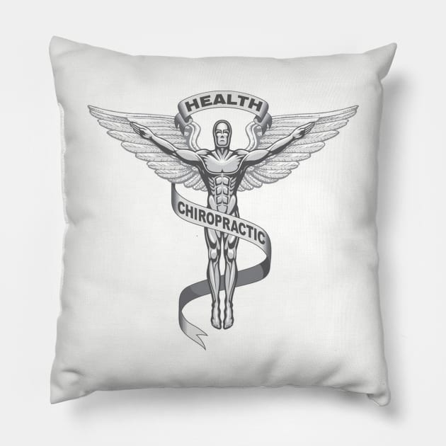 Chiropractor Gifts for Women & Men - Chiropractic Symbol Pillow by merkraht