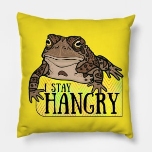 Stay Hangry Toad Pillow