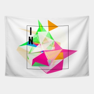 Abstract Geometric Collage Tapestry