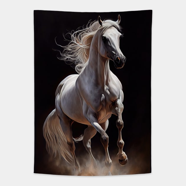 Arabian Horse - Oil paint Tapestry by ABART BY ALEXST 