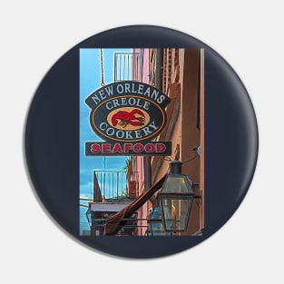 New Orleans Creole Cookery French Quarter Seafood Pin