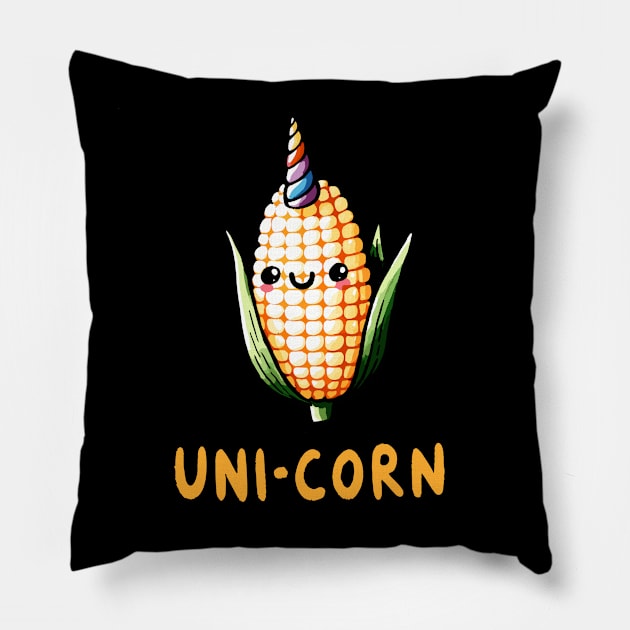 Uni Corn Vegetable Unicorn Pillow by DoodleDashDesigns