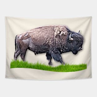 Bison Roaming No.1 Tapestry