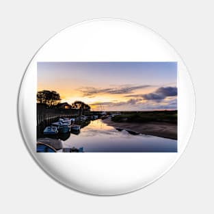 River Glaven at Blakeney Quay at Sunset Pin