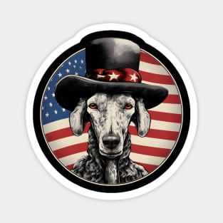 Bedlington Terrier 4th of July Magnet