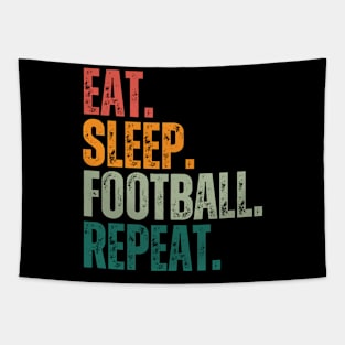 Eat Sleep Football Repeat Tapestry