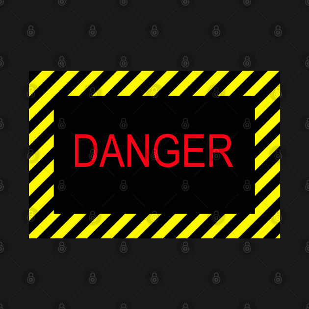 Abstract Danger sign with Yellow stripes by Russell102