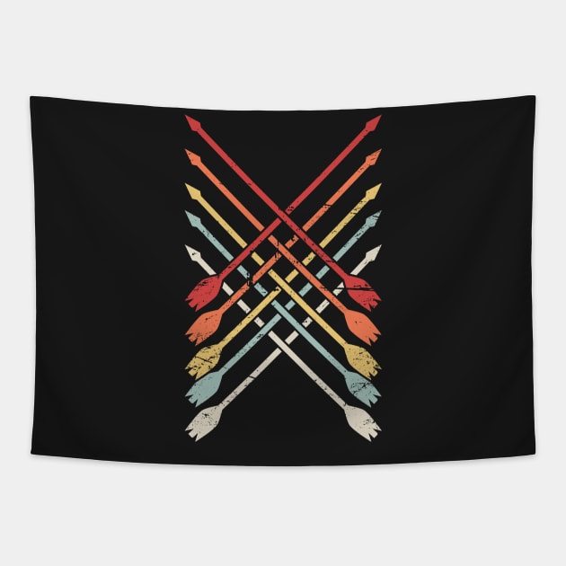 Retro Archery Bow Hunting Arrows Tapestry by MeatMan