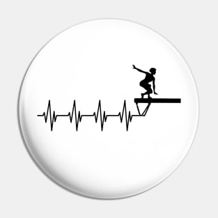 Gymnast Heartbeat Pin