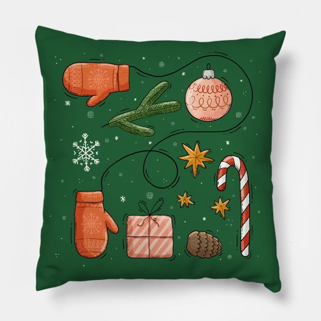 Festive Mood Pillow by Tania Tania