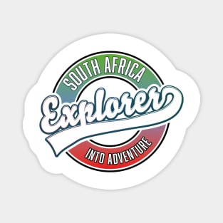 South Africa explorer into adventure retro logo Magnet