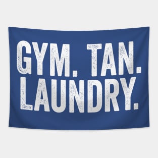 Gym Tan Laundry White Tapestry