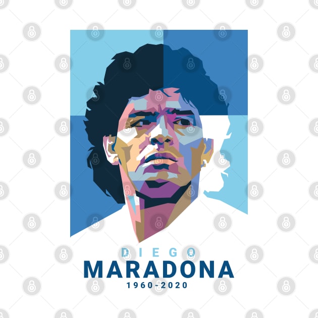 Diego Maradona Pop Art Portrait by mursyidinejad