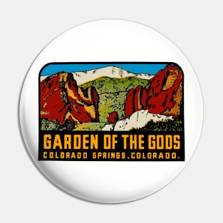 Garden of the Gods Vintage Style Design Pin