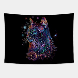 Cottagecore Aesthetic Cat Wonders Tapestry