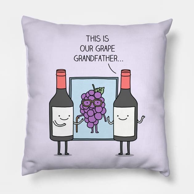 Grape discovery - puns are life Pillow by milkyprint