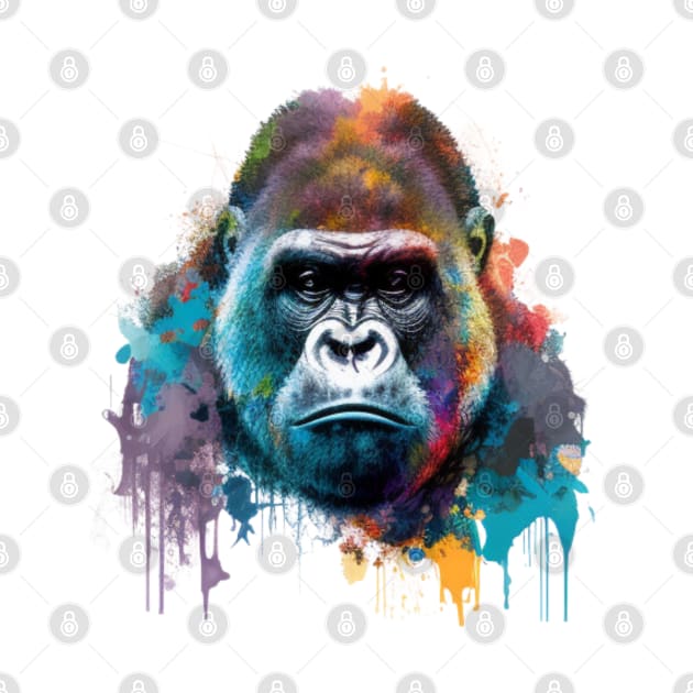 Colorful Gorilla #4 by Chromatic Fusion Studio