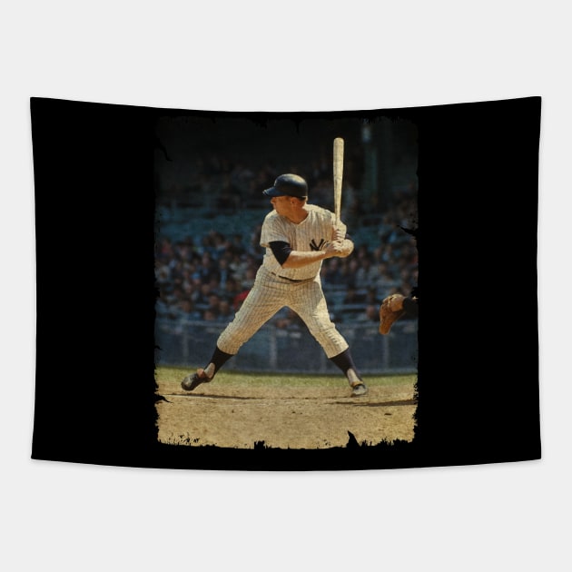 Mickey Mantle in New York Yankees, 1962 Tapestry by PESTA PORA