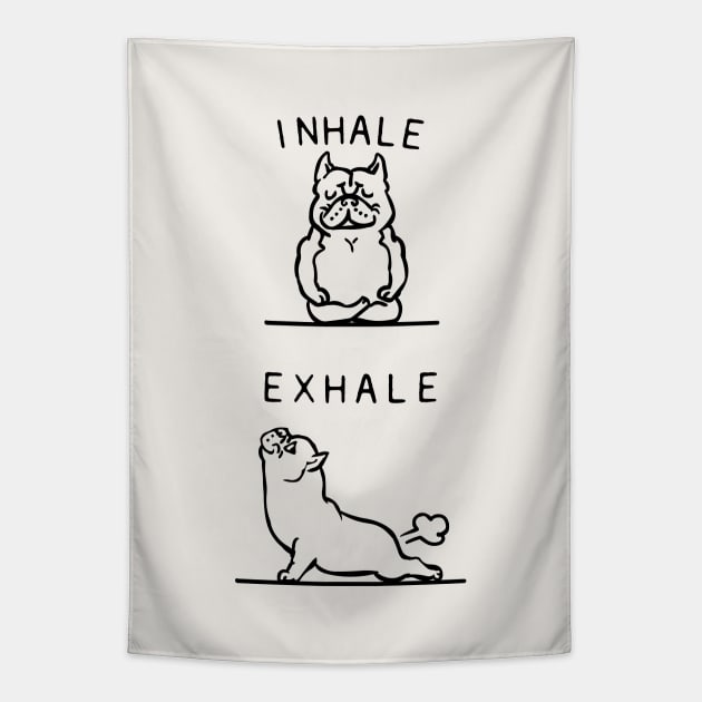 Inhale Exhale American Bully Tapestry by huebucket