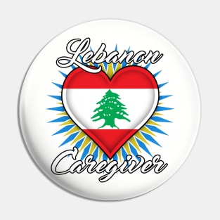 Lebanon Caregiver (white font) Pin