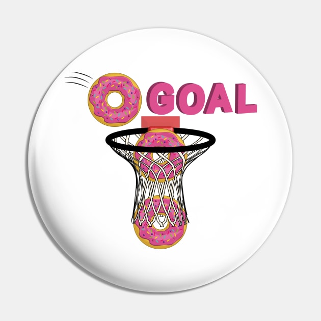 Donuts Basketball Hoop Pin by Designoholic