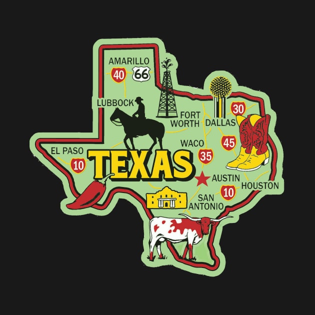 Texas State Outline by zsonn